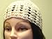 Cp110i, Hand Crocheted Ivory Gimp Skull Cap for Teens and Adult Men and Women