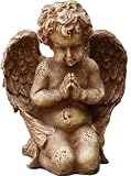 Eigenschaften Hofgarten  / Engel pustend auf der Kugel; braun-antique H 49 cm