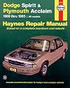Dodge Spirit and Plymouth Acclaim, 1989-1995 (Haynes Manuals)