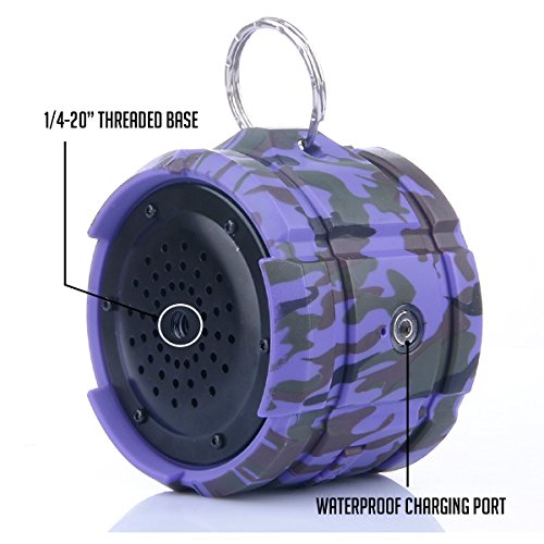 Rover IPX7 Waterproof Bluetooth Speaker with YakAttack Rail Kayak Mount