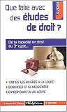 Que faire avec des �tudes de droit ?