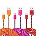 USB Cable, Boxeroo 10ft/3m USB 2.0 A Male to Micro USB Cable Braided, High Speed Charge and Data Sync Micro Charger Compatible for Samsung, HTC, Motorola, Nokia, Android and More(Red, Rose, Orange)
