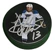 Dan Hinote Autographed St Louis Blues Photo Hockey Puck, Proof Photo