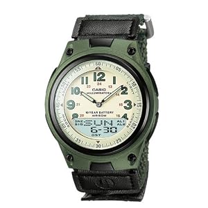 Casio Men's World Time Ana-Digi Data Bank 10-Year-Battery Watch #AW80V-3BV