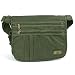 Green Canvas Messenger Bag great for commuters - students or professionals - light weight