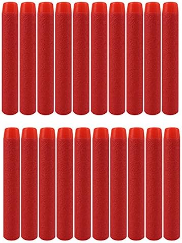 Lot of 100pcs Refill Pack Toy Gun Bullet Darts Round Head for Children Blasters Nerf N-strike (Red)