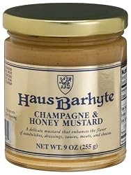 Haus Barhyte Mustards Champagne & Honey Mustard, 9-Ounce Jars (Pack of 12)