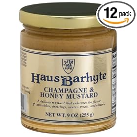 Haus Barhyte Mustards Champagne and Honey Mustard, 9-Ounce Jars (Pack of 12)