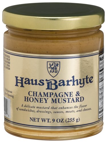 Haus Barhyte Mustards Champagne & Honey Mustard, 9-Ounce Jars (Pack of 12) by Haus Barhyte Mustards