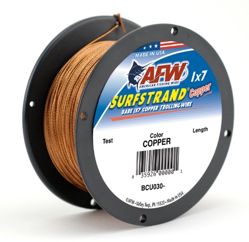 American Fishing Wire Surfstrand Copper 1x7 Bare Trolling Wire