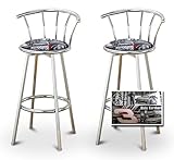 2 Dale Earnhardt Sr. Nascar #3 Specialty / Custom Chrome Barstools with Bac ....