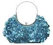 Turquoise Shimmer Evening Handbag/Purse with Sequins