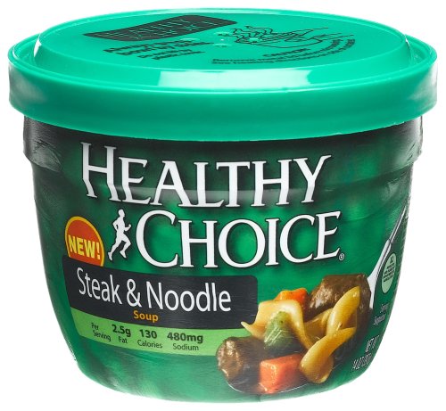 Healthy Choice Soup Steak and Noodle, 14-Ounce Microwave Bowls (Pack of 12) by Healthy Choice