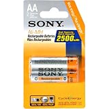 Sony NH-AAB2D Rechargeable AA NiMH Batteries (2 AA batteries) by Sony
