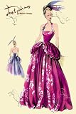 Art Poster, Magenta Evening Gown - 18.75 x 27.5