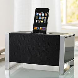 Brookstone iDesign Power Speaker Stereo Dock - Portable speakers with digital player dock for iPod - 8 Watt (total)