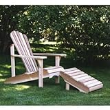 ATC - AAO21u Adirondack Chair and Ottoman Set -Clear Grade A - Western Red Cedar