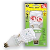 Tools & Hardware : GE 47448 12 Watt-23 Watt-29 Watt (50/100/150 Watt equivalent) Energy Smart Spiral® 3-Way 6 Year Life Light Bulb 3 Count