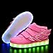 CIOR Kids Boy and Girl's 11 Color Wings Led Sneakers Light Up Flashing Shoes,102,06,32, 1 M US Little Kid, 02Pink