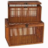 Review Whitney Design ML-6161 / Whitney Design ML-6161 Bamboo Rectangular-Shaped Storage Chest with Hinged Lid, Set of 2