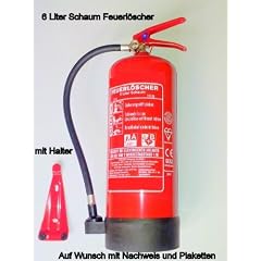 Feuerl�scher 6 Liter Schaum mit Wandhalterung
