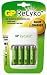 GP ReCyko+ value charger 4 Pack AA NiMH Pre-Charged Rechargeable Batteries w / charger