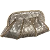 Lauren Merkin Lucy Metallic Textured Snake Zip
