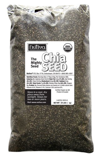 Nutiva Organic Chia Seeds, 10-Pound Bags