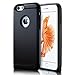 iPhone 6S Case, technext020 Armor Case for Black iPhone 6S Slim Hybrid Dual Layer Shockproof Plastic Silicone Hard Tough Cover for Apple iPhone 6 6S Strengthened Bumper