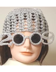 Hand Crocheted Silver Gimp Skull Cap Offered in Combination with Silver Frame 2009 Welcoming... by Gita