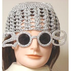 Click here to buy Hand Crocheted Silver Gimp Skull Cap Offered in Combination with Silver Frame 2009 Welcoming... by Gita.