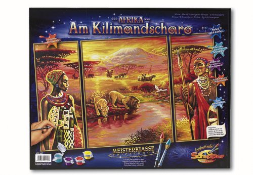 Schipper 9260 438 - Malen nach Zahlen, Afrika am Kilimandscharo, 50x80 cm