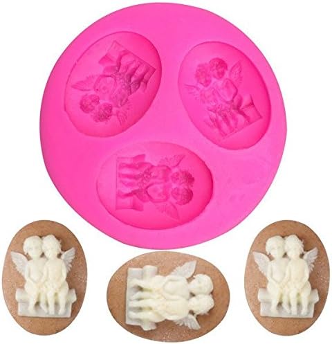 HT BAKEWARE | Oval Angel Couples Silicone Mold