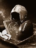 Close-up of Old Football Equipment Photographic Poster Print by William Swartz, 12x16