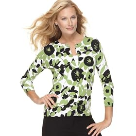 Buy August Silk Sweater, Poppy Print Cardigan by August Silk