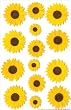 Martha Stewart Sticker Sunflower (Pack of 3)