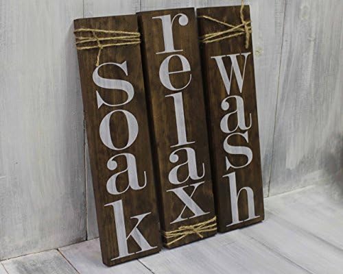 Rustic Pallet Bathroom Signs. NO STICKERS/stencils FREE SHIPPING