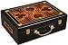 Glossy Wooden Poker Chip Case - Holds 500 Chips, 2 Decks of Playing Cards and Dice