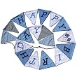 Yellow Label Kids Cloth Birthday Banner - Blue