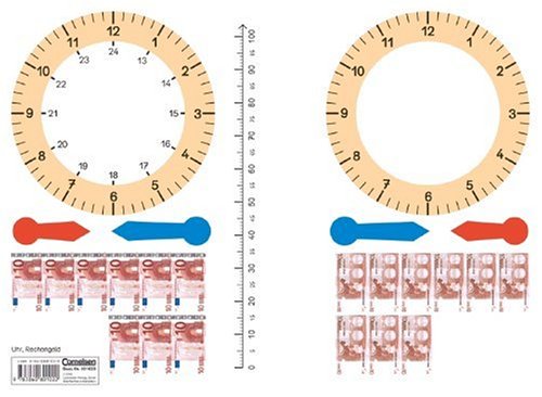 Cornelsen Verlag Einstern - Kartonbeilagen - Bisherige Ausgabe: Band 2 - Uhr, Rechengeld: Kartonbeilagen. 10 St&uuml;ck im Beutel