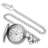 Charles-Hubert, Paris Satin Finish Quartz Pocket Watch