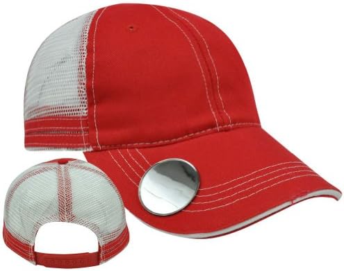 Corky Built In Bottle Drink Opener Snapback Garment Wash Red Mesh Blank Hat Cap