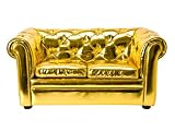 Present Time PT Mini Couch Little Chester Shiny Gold Pu