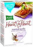 Kashi Heart To Heart Whole Grain Crackers Roasted Garlic, 8-Ounce (Pack of 5)