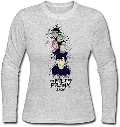 MENEO Women's The Filthy Frank Show Long Sleeve T-shirt Gray L