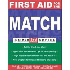 First Aid for the Match (First Aid Series)
