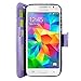 Core Prime/Prevail LTE Case, Cellularvilla [Stand Feature] Wallet Case Premium Pu Leather Flip Cover [3 Card Slots] for Samsung Galaxy Core Prime/Galaxy Prevail LTE (SM-G360) (Purple Glitter)