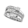 14K White Gold Diamond Ring - 0.75 Ct.