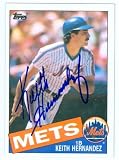 Keith Hernandez Autographed/Hand Signed baseball card (New York Mets) 1985 Topps #80 (67)