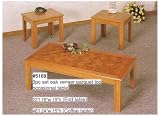 ELEGANT OAK VENNER PARQUET TOP 3 PC COFFEE TABLE SET